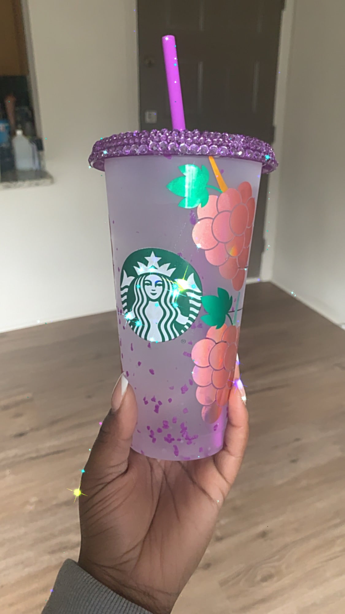 Starbucks Green Acrylic Cold Cup 16 fl oz Cold Brew Coffee Cup w/ Lid &  Straw