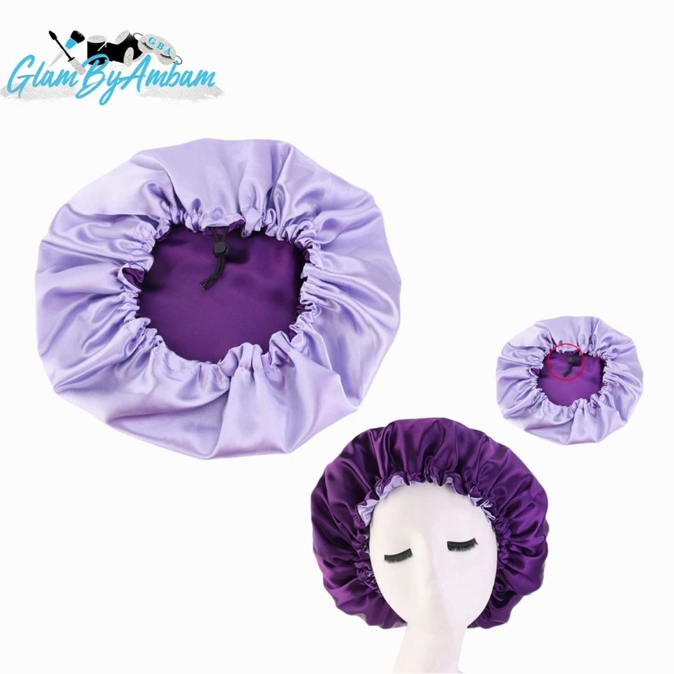 Glam’s Silk Double Lined Drawstring Bonnet
